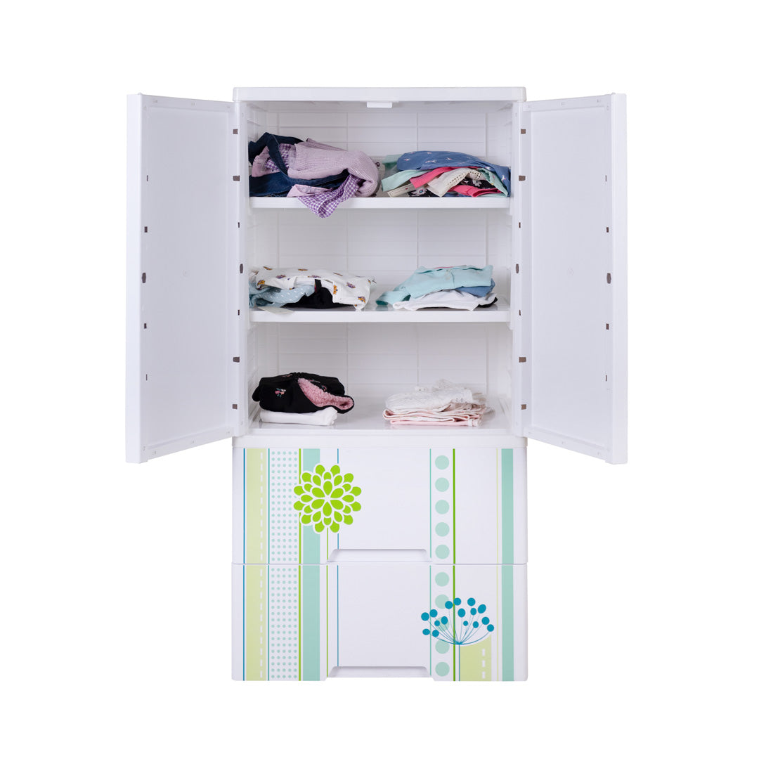Kideez Wardrobe - Green Flower Print