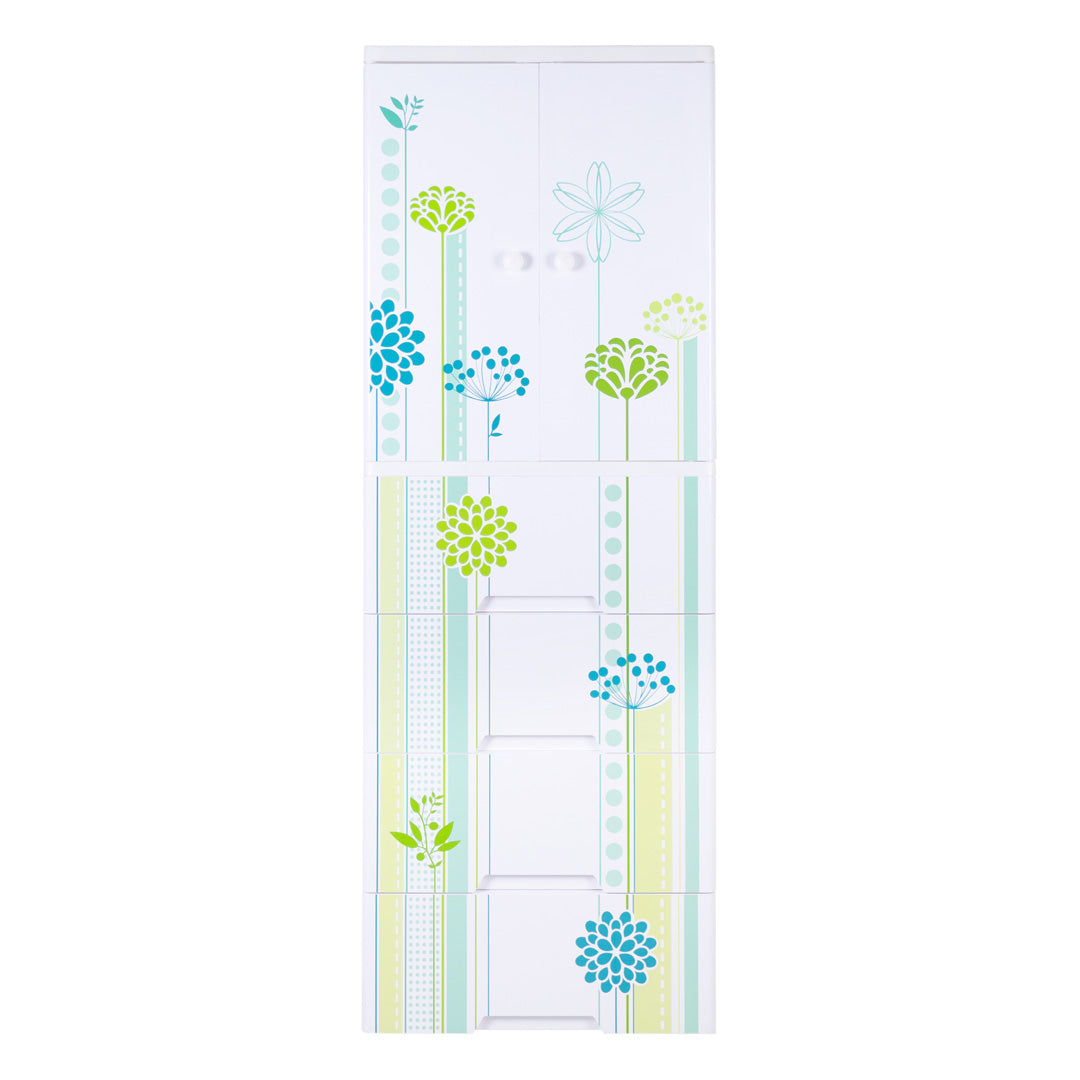 Kideez Wardrobe - Green Flower Print
