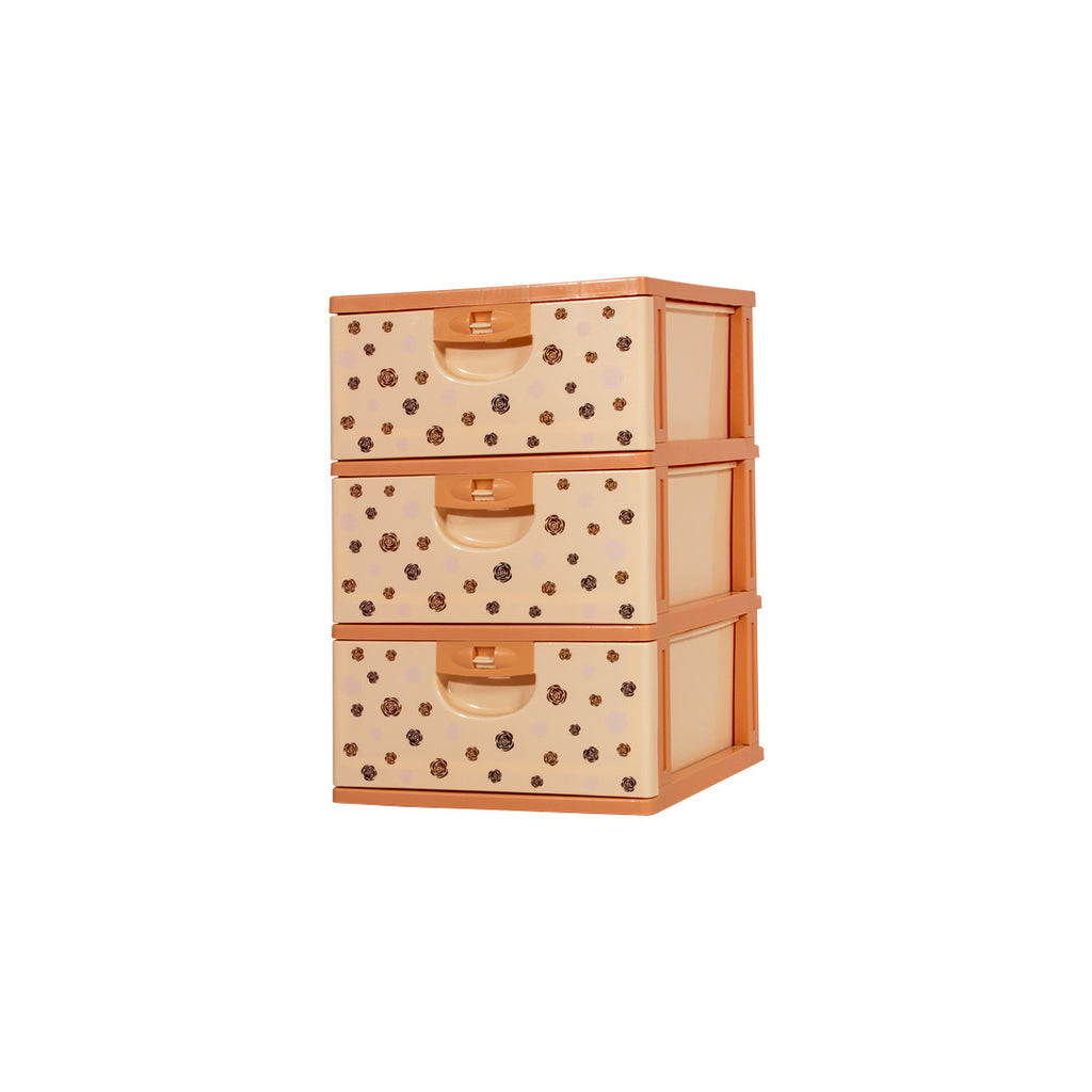 Classic Drawers Brown flower 3 Drawer