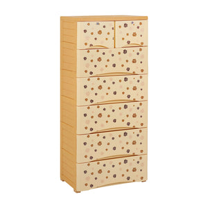 Orchid Drawer - Brown Flower Print