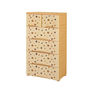 Orchid Drawer - Brown Flower Print