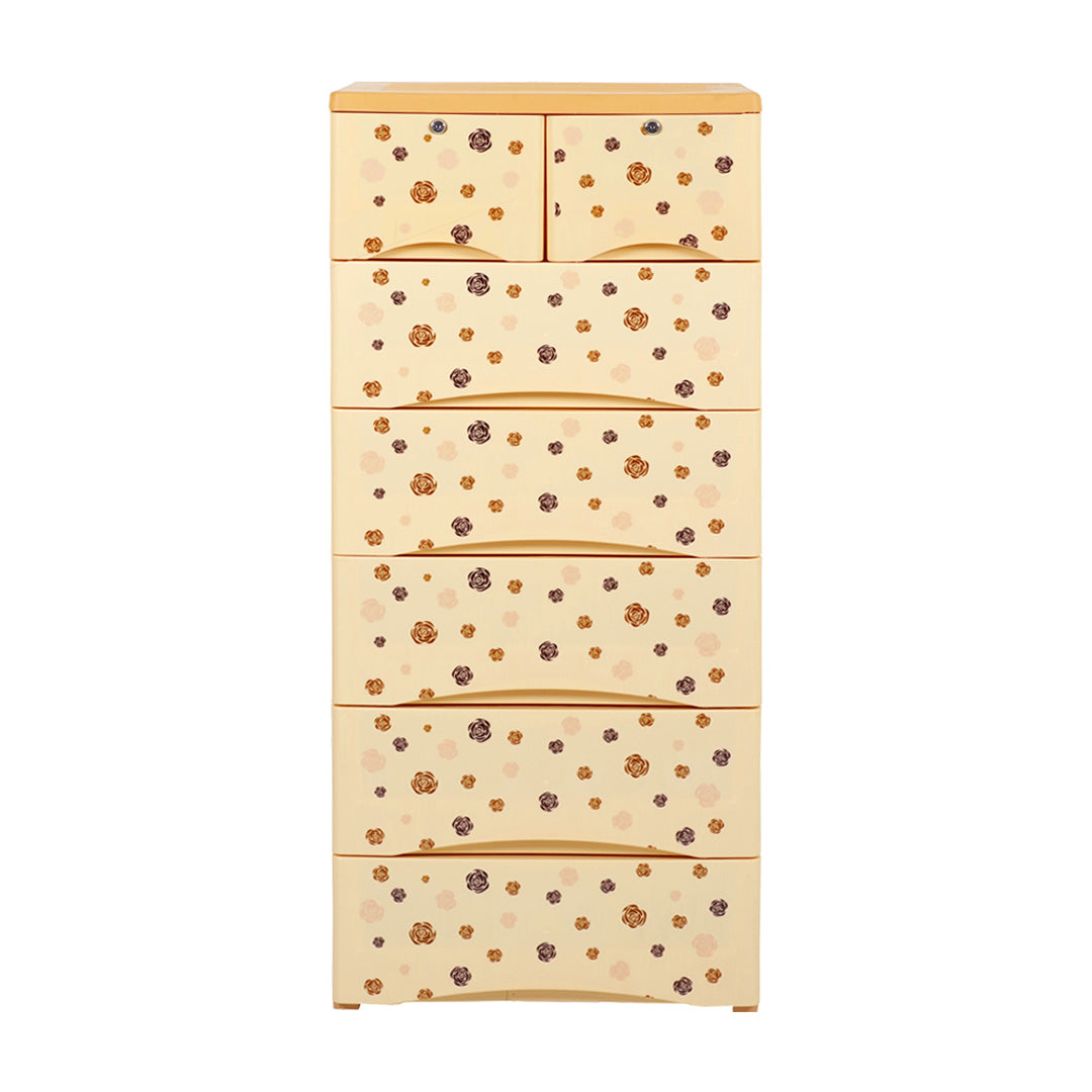 Orchid Drawer - Brown Flower Print