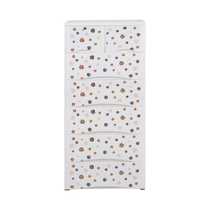 Orchid Drawer - Brown Flower Print