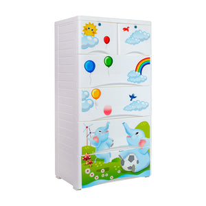 Orchid-Storage-Drawer-4-2-Elephant-Print-White-Phoenix-Homeware