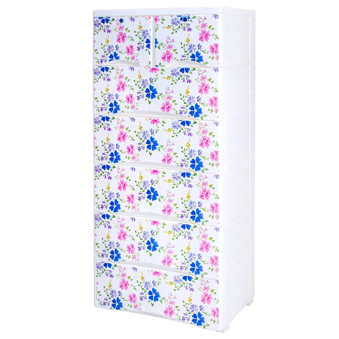 Orchid-Storage-Drawer-5-2-Tulip-Print-White-Phoenix-Homeware