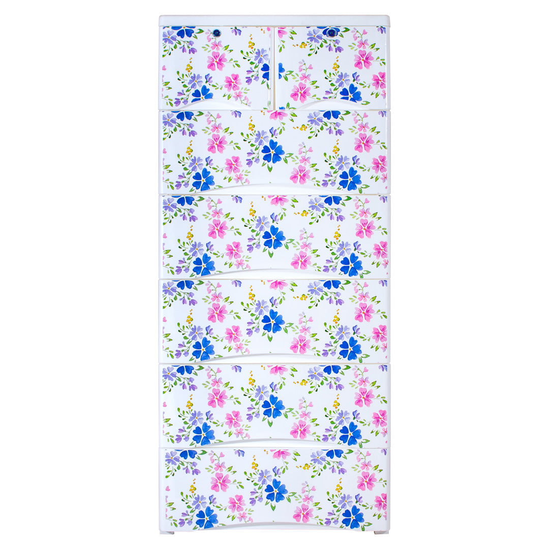 Orchid-Storage-Drawer-5-2-Tulip-Print-White-Phoenix-Homeware