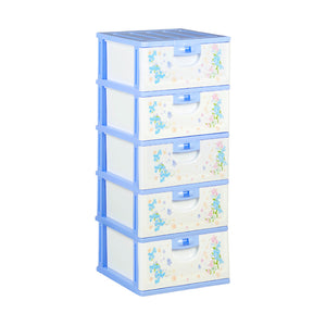 Classic-Storage-Drawer-5-Blue-Flower-Print-Phoenix-Homeware