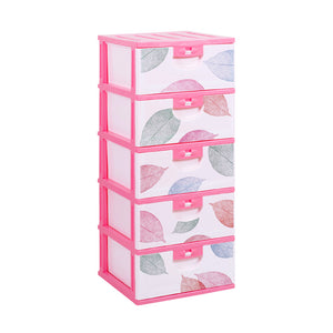 Classic-Storage-Drawer-5-pink-Leaf-Print-Phoenix-Homeware