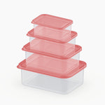 Load image into Gallery viewer, delight container set of 4 red
